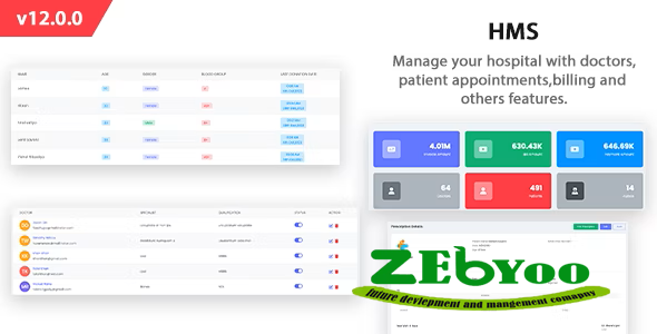 HMS - Laravel Hospital Management System - Appointment Booking v12.0.0