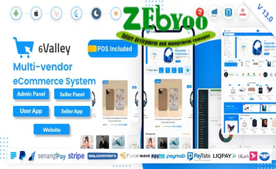 6valley v13.0 - Complete eCommerce Mobile App, Web, Seller and Admin Panel - nulled 6valley Multi-Vendor E-commerce - Complete eCommerce Mobile App, Web, Seller and Admin Panel