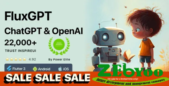 FluxGPT v1.0 – Powerful ChatGPT, OpenAI Writing Assistant & Image Generator – Flutter Full App Source