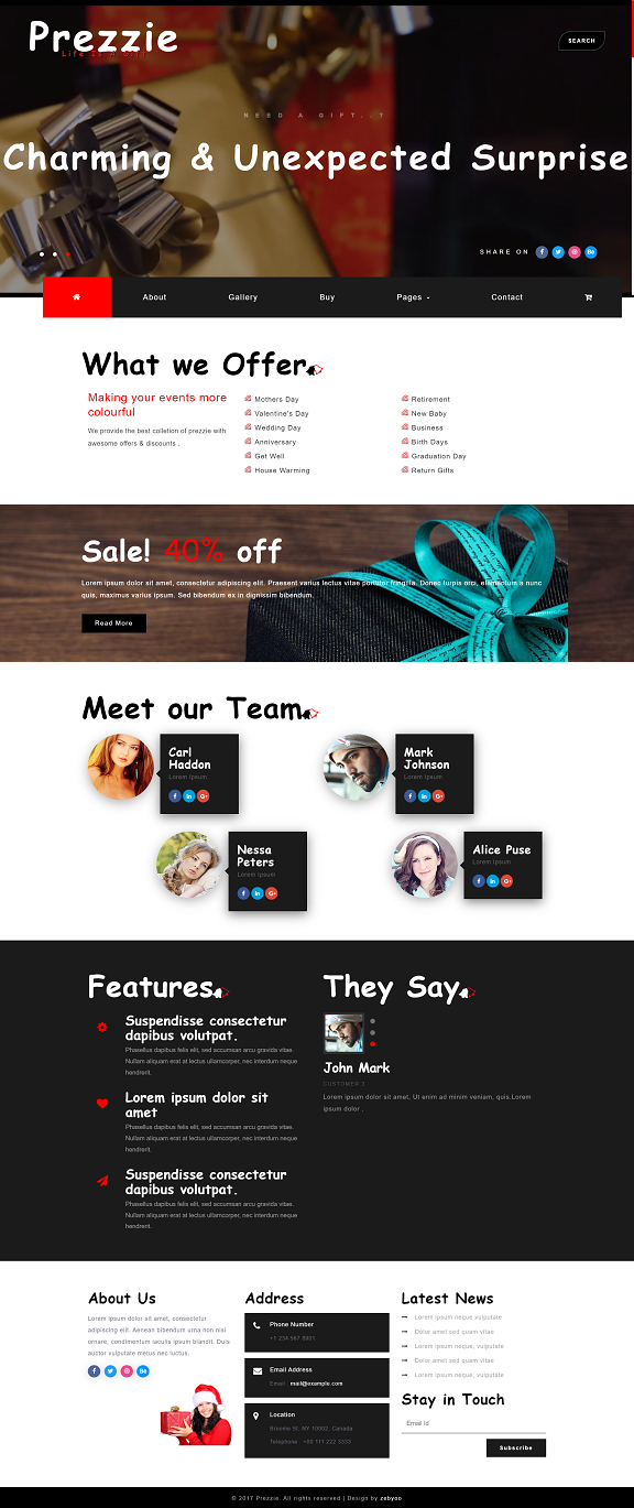 Prezzie an Online Shopping Category Bootstrap Responsive Web Template by zebyoo