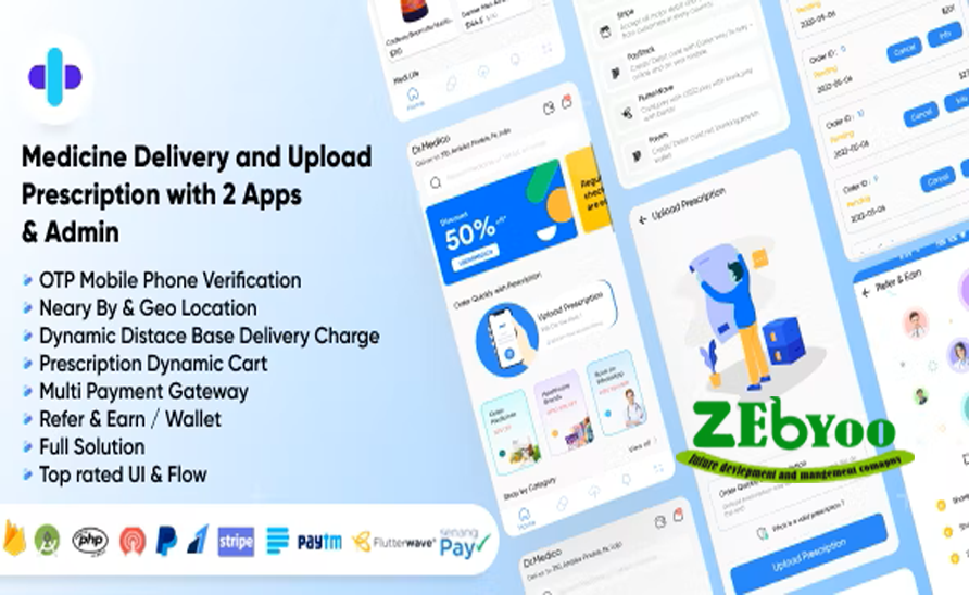 DrMedico v1.4 - On Demand Pharmacy Delivery with Medicine Delivery - nulled zebyoo On Demand Pharmacy Delivery with Medicine Delivery and Upload Prescription App with 2 Apps & Admin