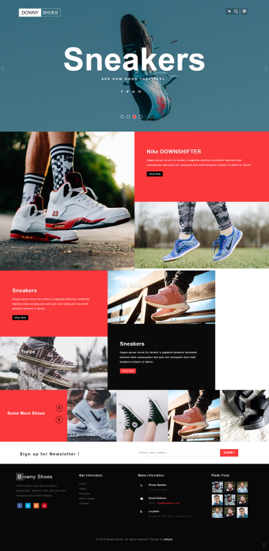Downy Shoes Ecommerce Category Bootstrap Responsive Web Template by zebyoo