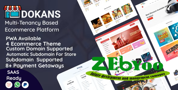 DOKANS v3.9.1 - Multitenancy Based Ecommerce Platform (SAAS) - nulled zebyoo