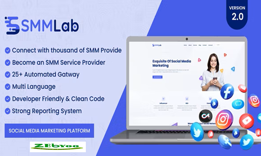 SMMLab v2.0 - Social Media Marketing SMM Platform - nulled zebyoo SMMLab - Social Media Marketing SMM Platform zebyoo