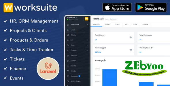 WORKSUITE v5.2.6 - HR, CRM and Project Management - nulled